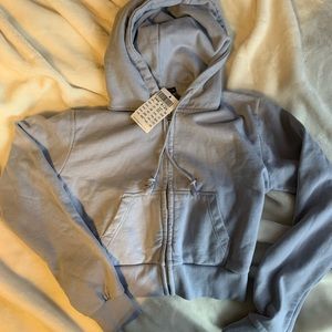 brandy melville crystal light blue hoodie